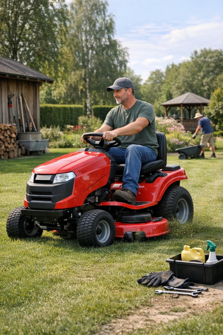 Tondeuse autoportée idéale pour les grands jardins : conseils, choix et entretien