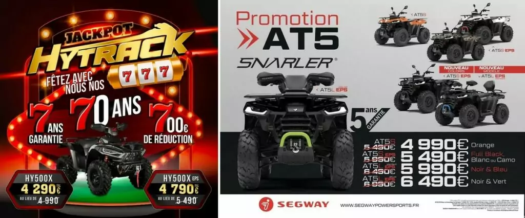 Quad - SSV, Promo Hytrack et Segway chez Beck Motoculture à Barbuise dans l'Aube